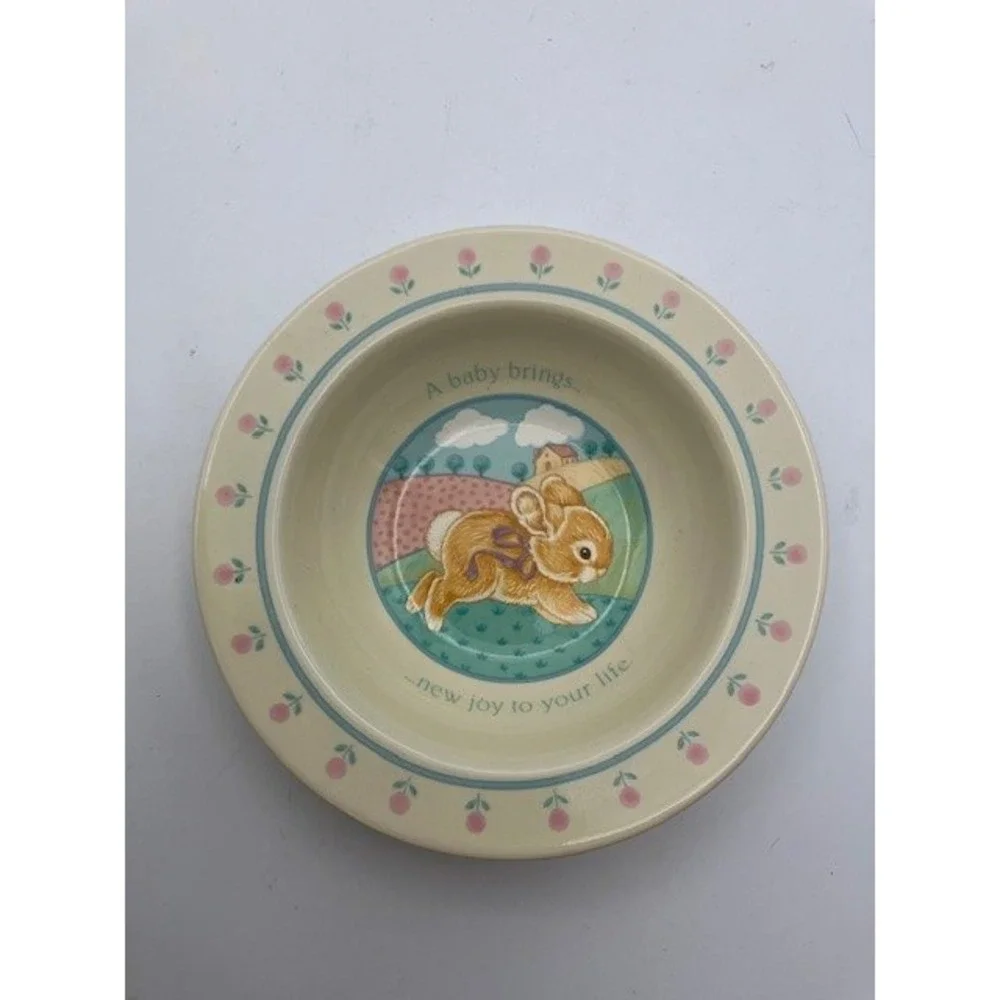 Baby/Toddler Ceramic Dish Set by Hallmark VTG 1984 Childrens‎ Nursery Decor